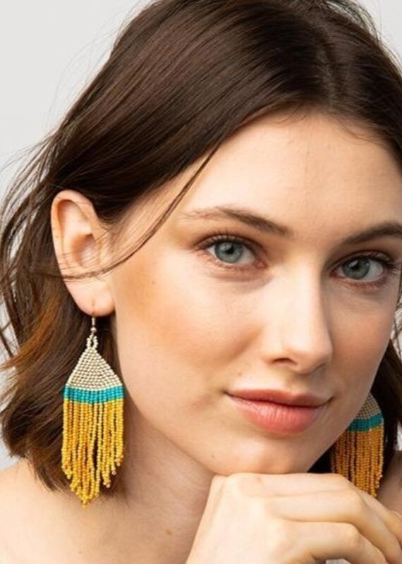 Ink & Alloy Erin Color Block Yellow Earrings