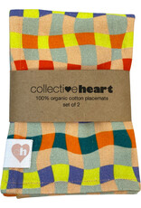 Collective Heart Groovy Grid Print Placemats (2)
