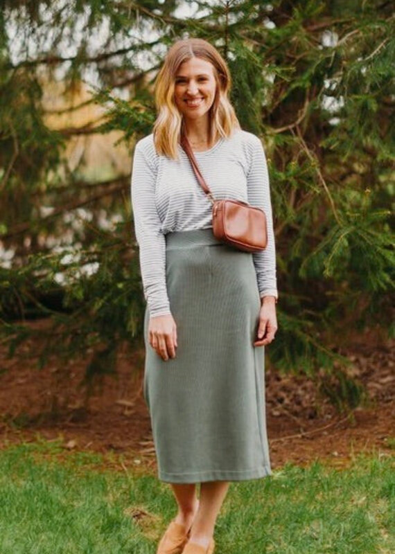 ByTavi Olive Pencil Skirt