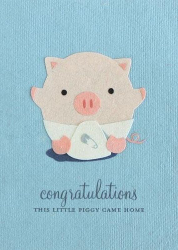 Good Paper Little Piggy Congrats Card