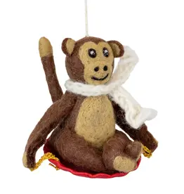 dZi Sledding Monkey Ornament