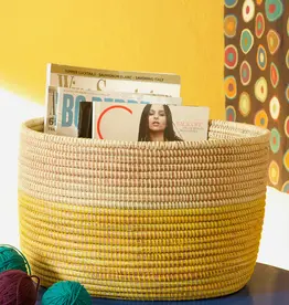 Swahili Modern Lemon Dipped Knitting Basket