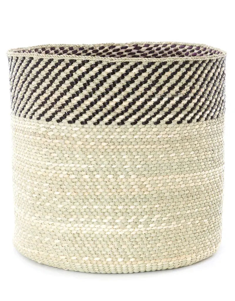 Swahili Modern Black and Natural Kupanda Iringa Basket | Tanzania