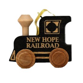 New Hope Railroad New Hope Railroad Wooden Engine Ornament, 2"