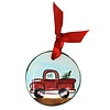 New Hope & Ivyland Round Ceramic Truck Ornament, 3.5"