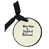 New Hope & Ivyland Round Ceramic Locomotive Engineer Ornament, 3.5"