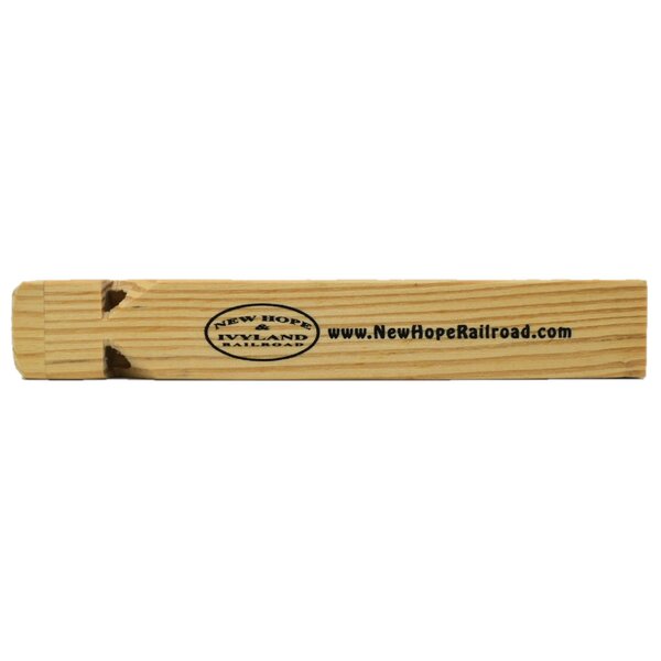 New Hope Railroad New Hope & Ivyland Large Wooden Train Whistle