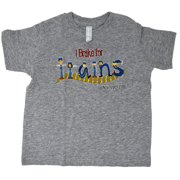 New Hope Railroad New Hope Railroad "I Brake for Trains" Short Sleeve T-Shirt, Youth