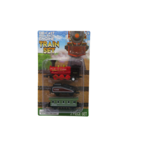  Die-Cast Pull-Back Train Set 3-Piece Assorted