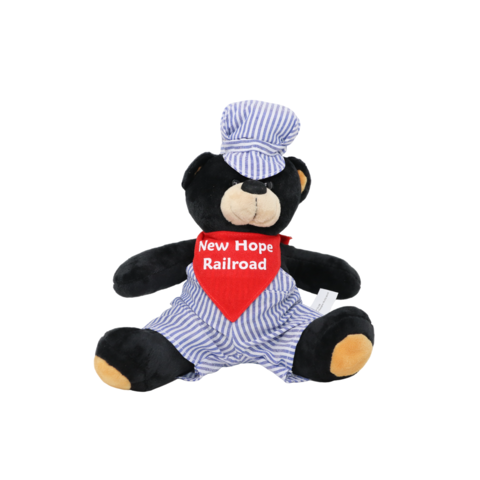 New Hope Railroad Engineer Bear, Black