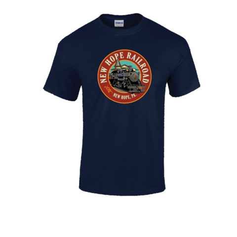 New Hope Railroad Adult T-Shirt, Navy