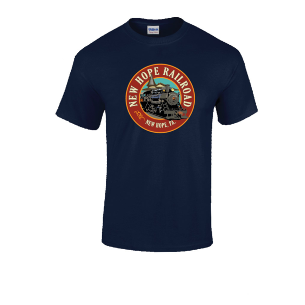  New Hope Railroad Adult T-Shirt, Navy