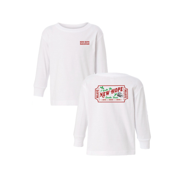  New Hope Railroad Long Sleeve Santa Train T-Shirt Toddler