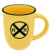 Railroad Crossing Mug, Yellow 16oz