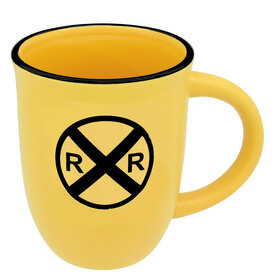  Railroad Crossing Mug, Yellow 16oz
