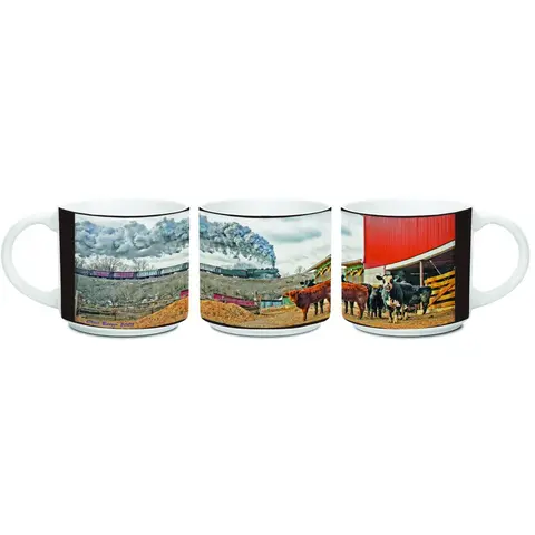 Steam Train & Cows Mug