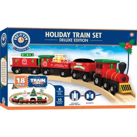  Lionel - Wooden Holiday Train Set Deluxe 18 pc Set