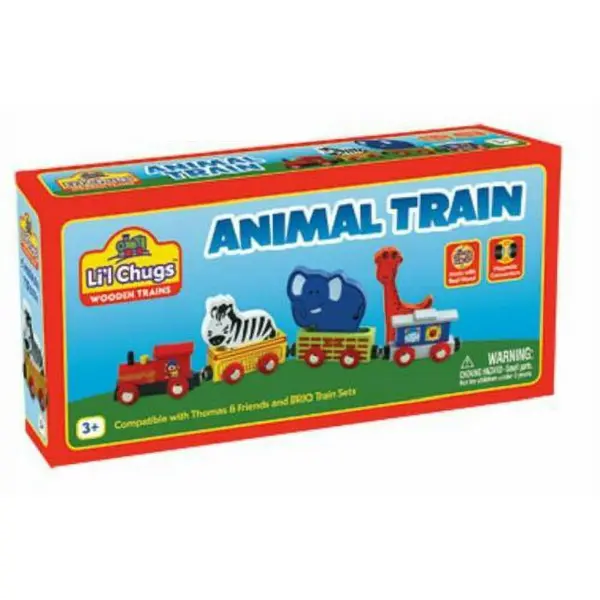  Lil Chugs Wooden Animal Train Set