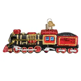  Old World Christmas Glass Ornament Train