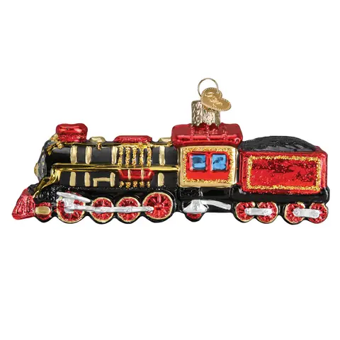 Old World Christmas Glass Ornament Train