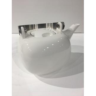 White Tea Pot w/Warmer