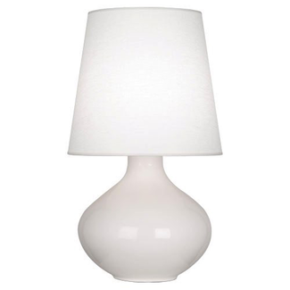 Ceramic Table Lamp - Lily White - White Shade