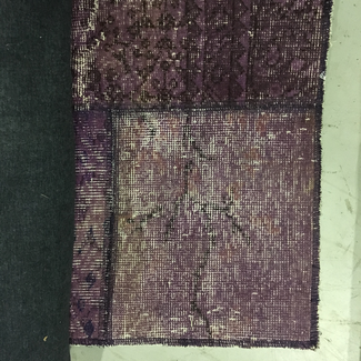 Dark Purple Vintage Patchwork Area Rug - 6.7x9.10