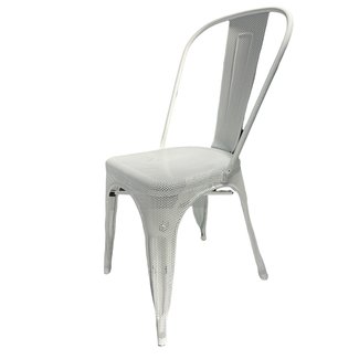 Grille Dining Chair - White Metal  (Min. 6)