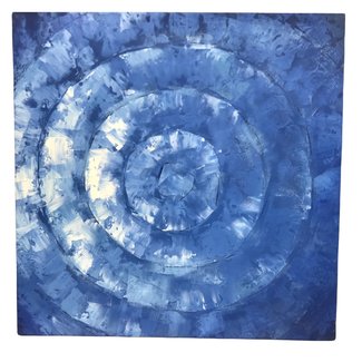 Blue Swirl - 24x24 Canvas Art
