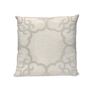 Peking Pillow in Light Natural And Mushroom (Cushion) - 24x24