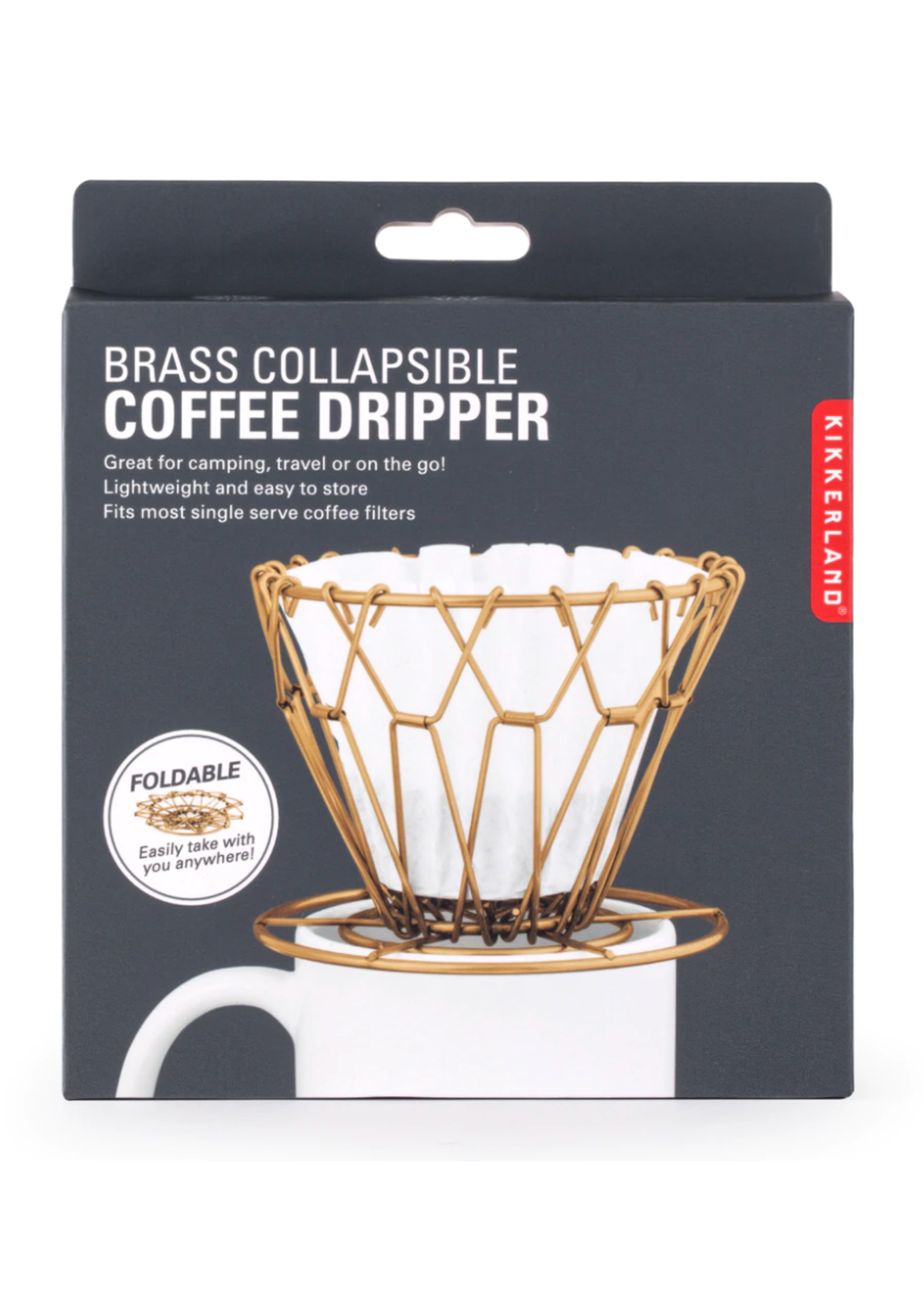 Kikkerland Brass Collapsible Coffee Dripper