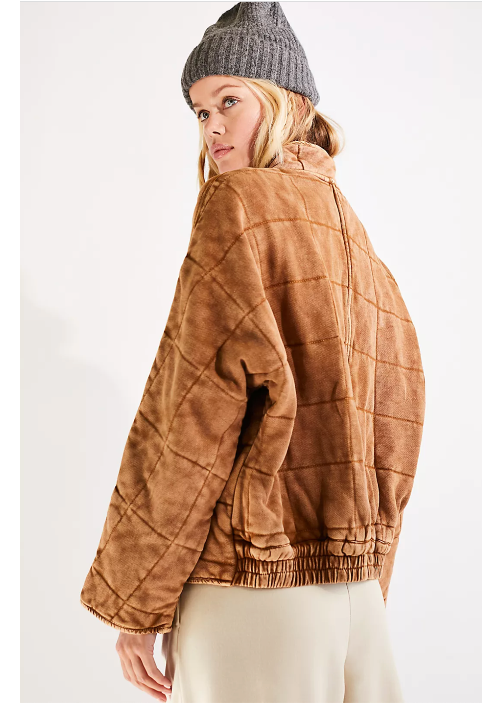Free People Dolman Quilted Knit Jacket