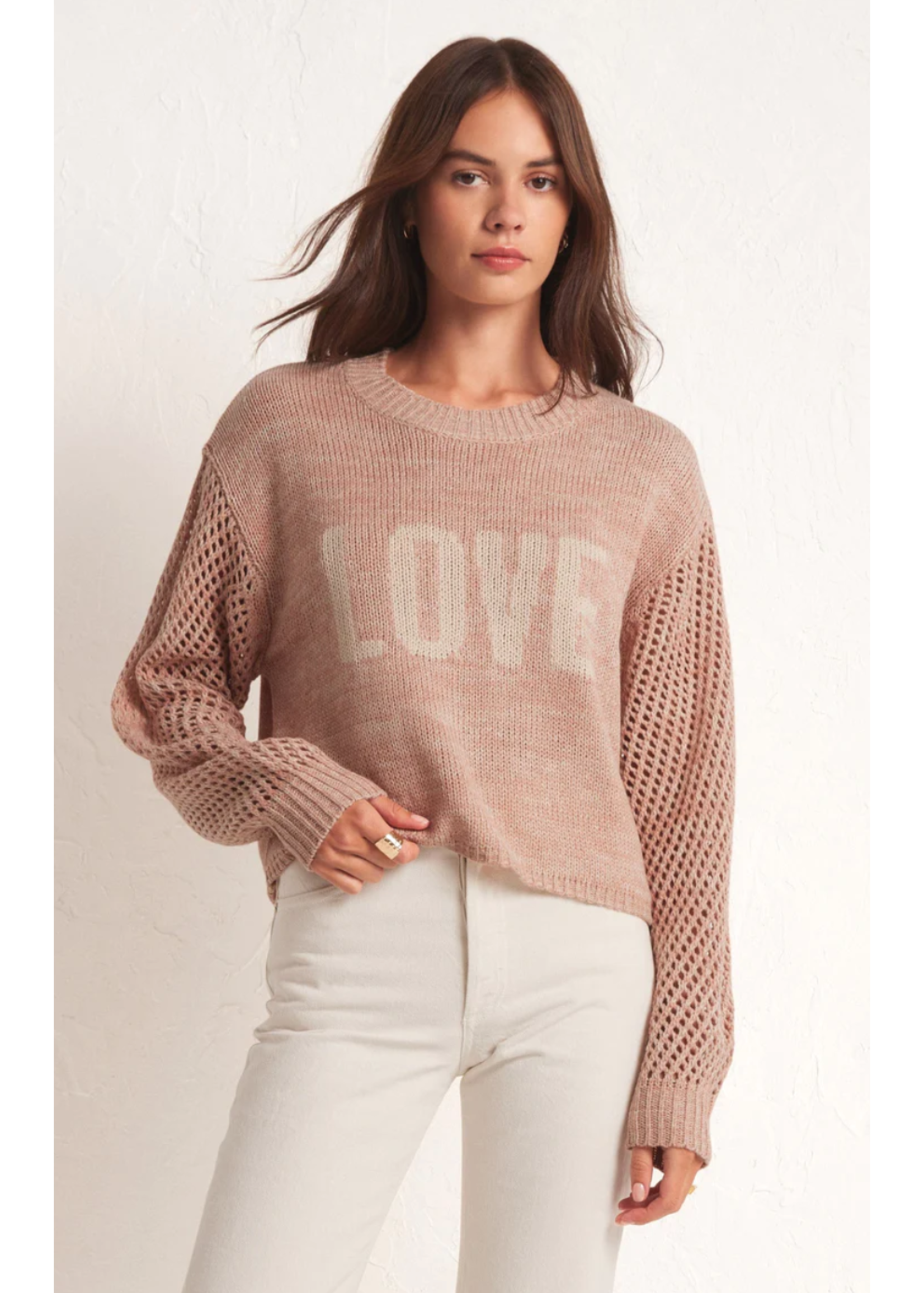 z supply Blushing Love Sweater