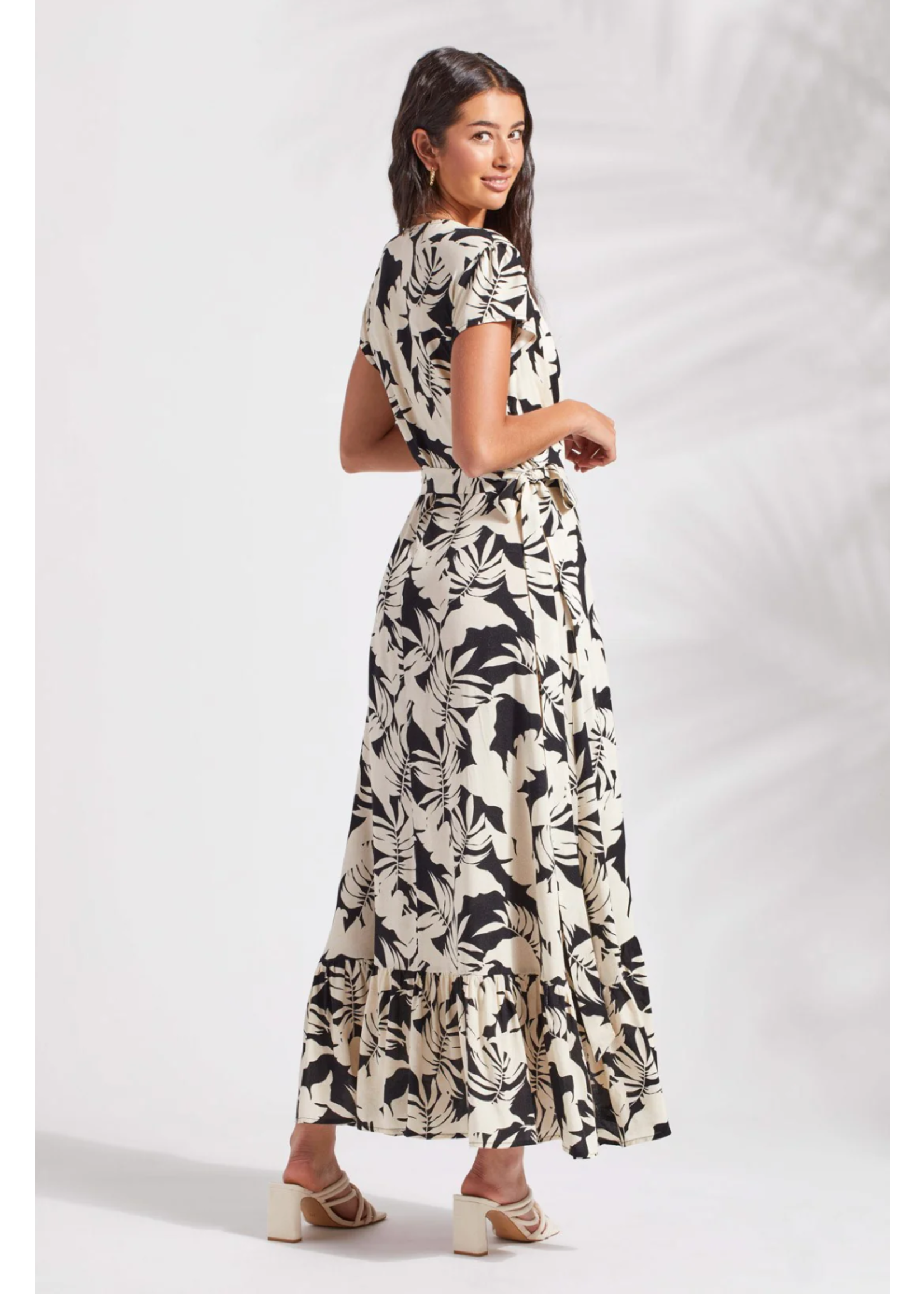 Tribal S/S Wrap Maxi Dress 1652