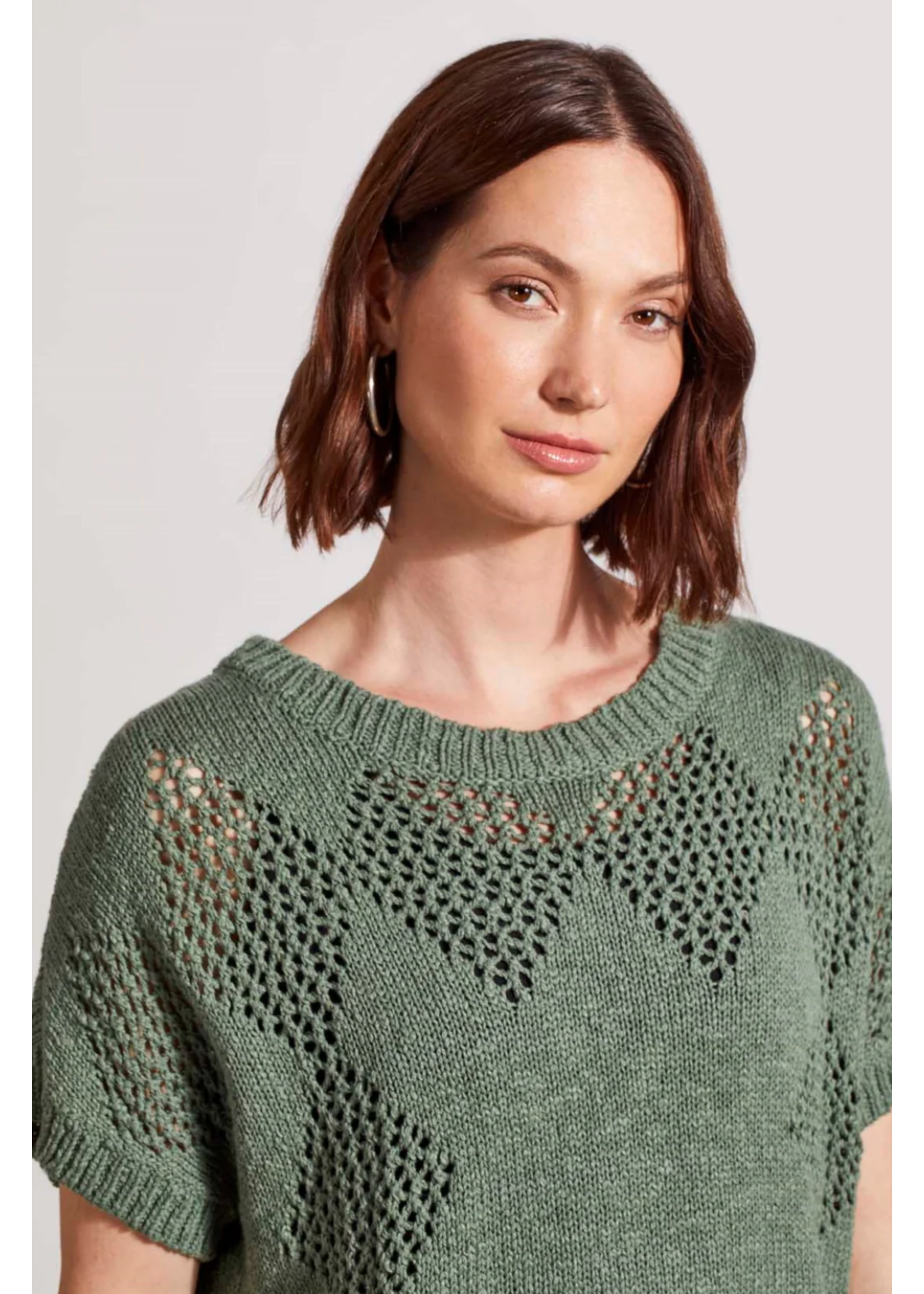 Tribal Dolman S/S Sweater Crochet 1737O