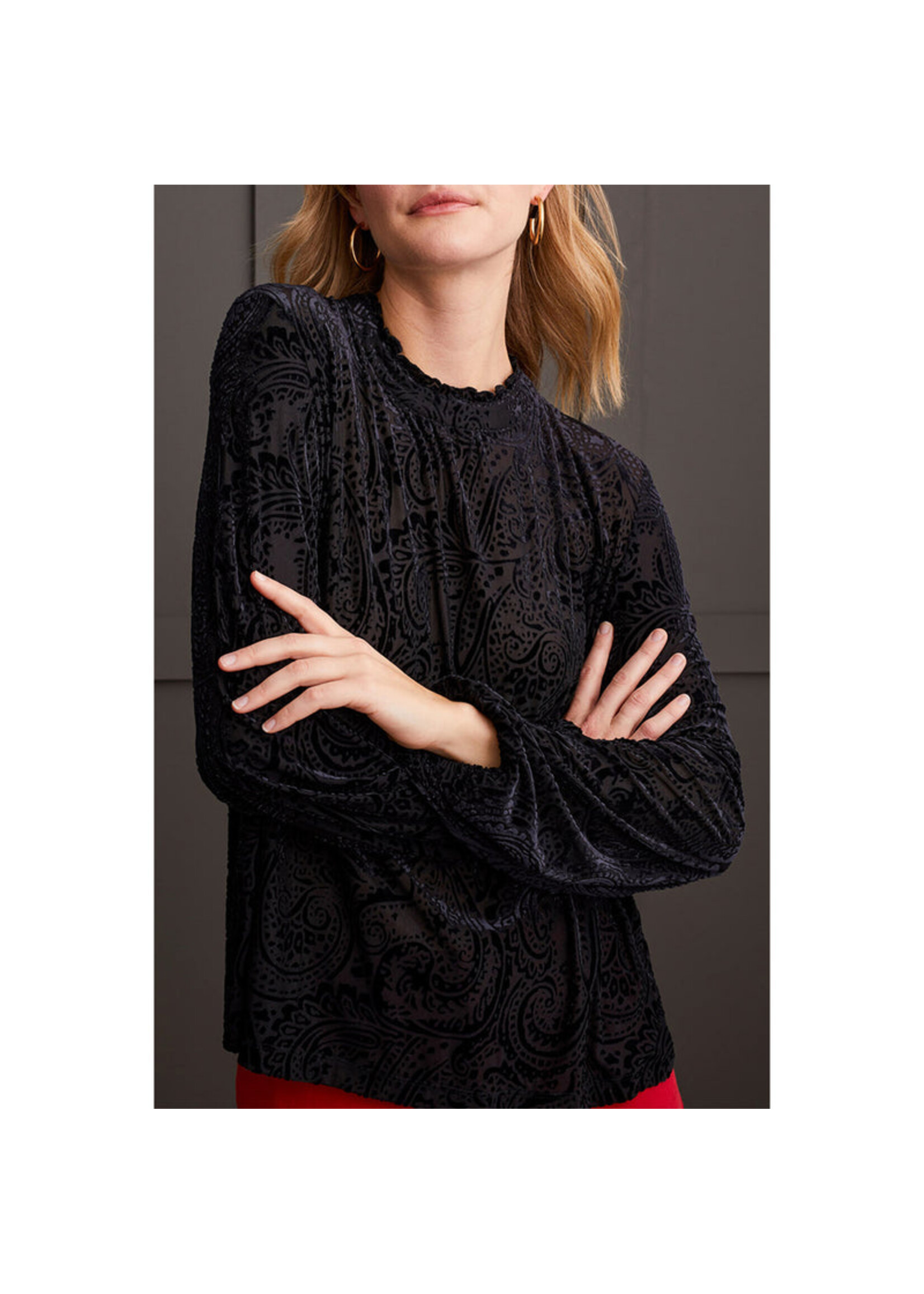 Tribal L/S Flare Top Ruffle 1992O