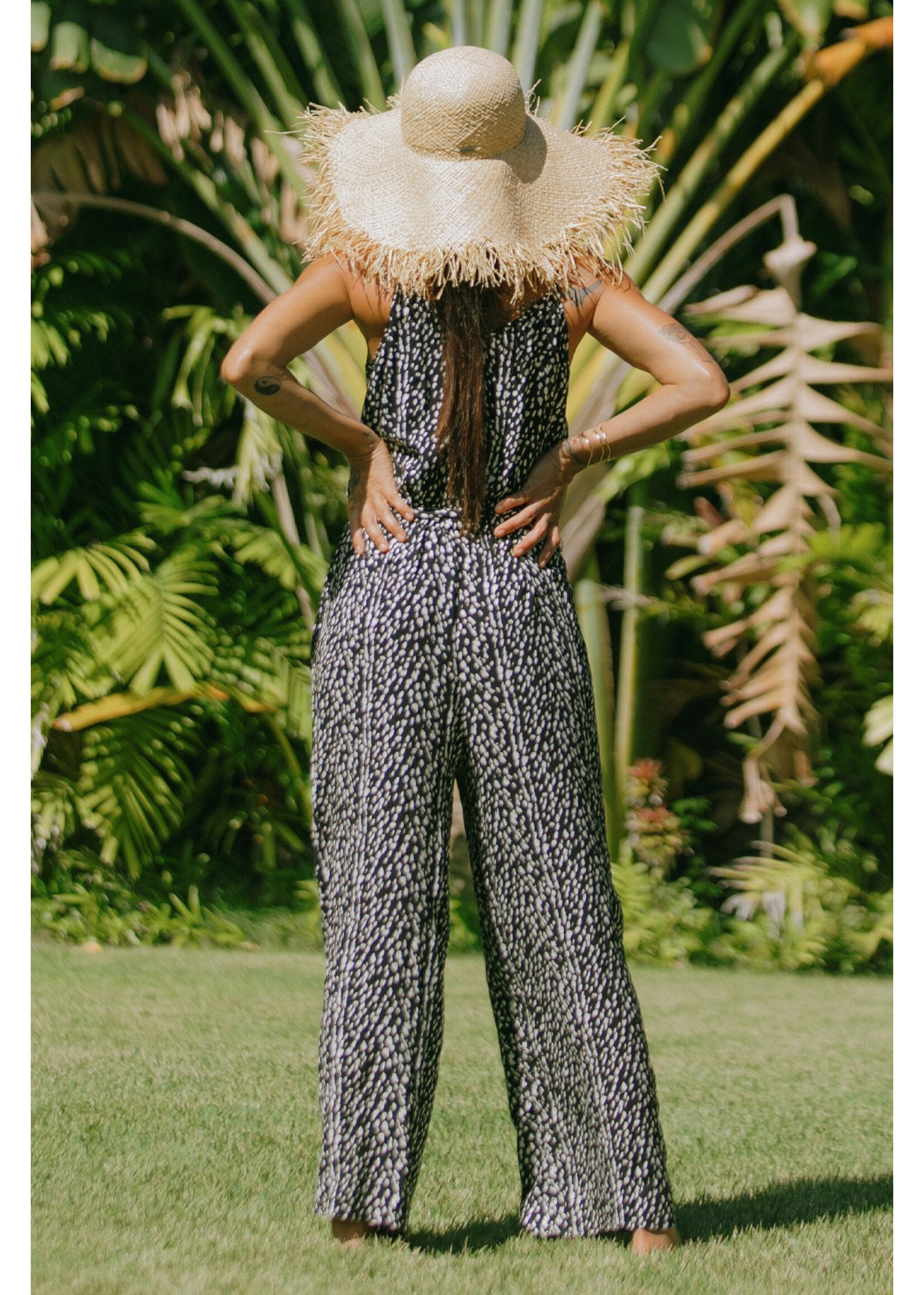 Tribal Button Frnt Jumpsuit 5883XX