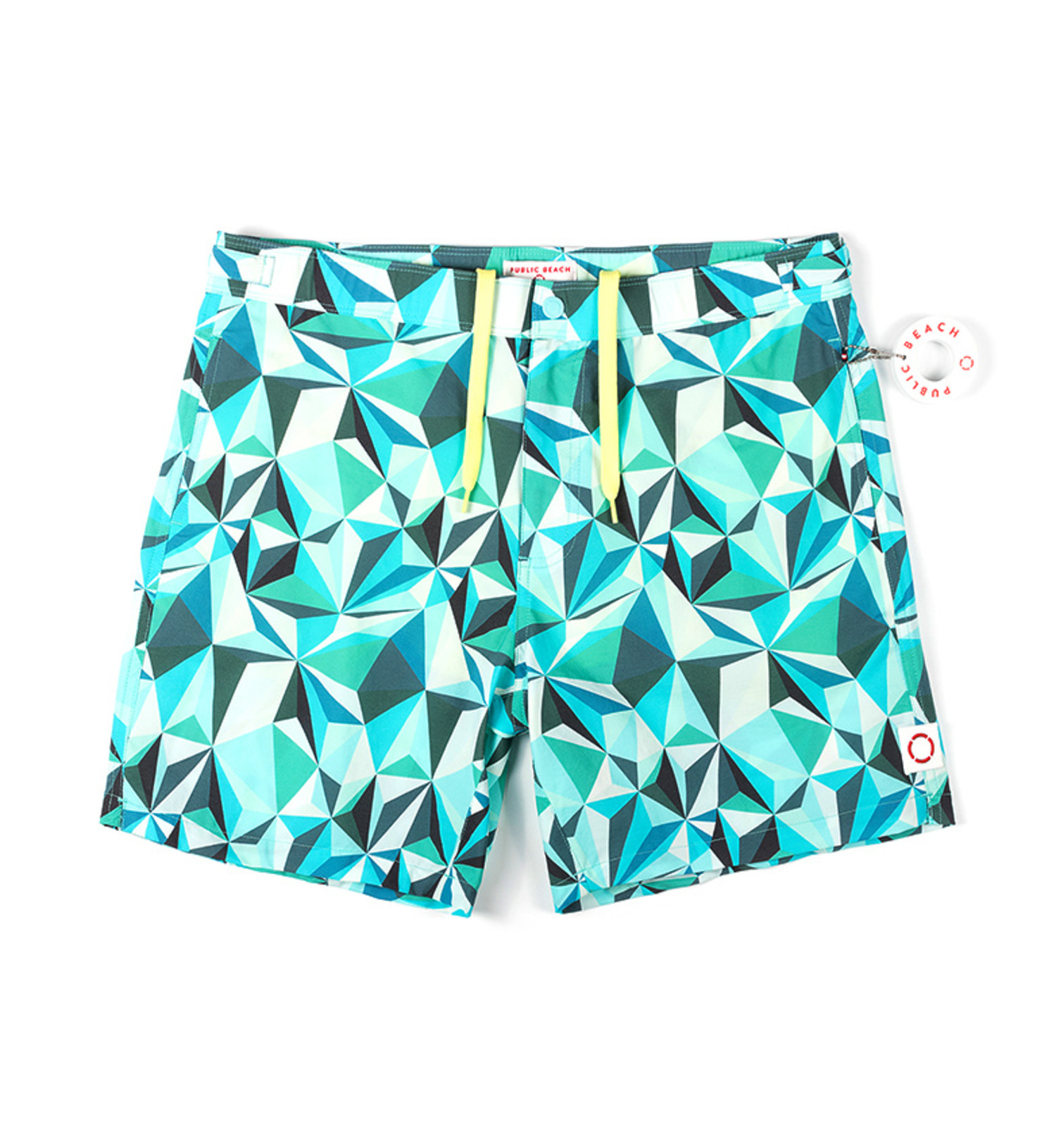 Short De Bain Ajuste Pour Homme A Taille Lisse Et Extensible Turquoise Public Beach Public Beach Swim