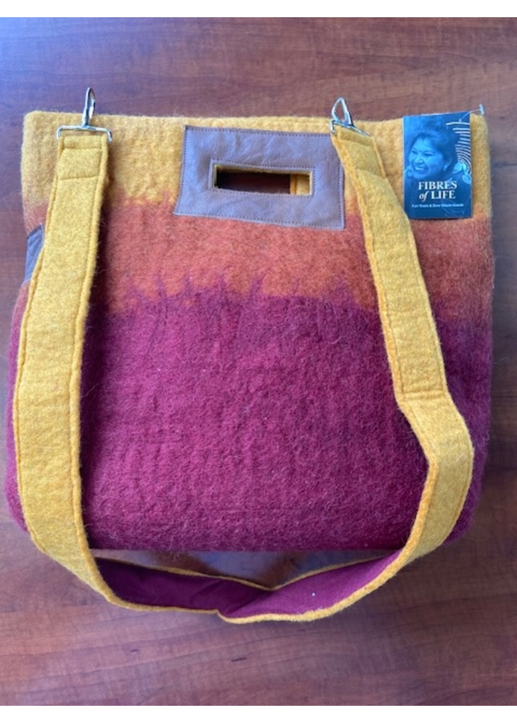 Fibers of Life Ombre Felted Tote