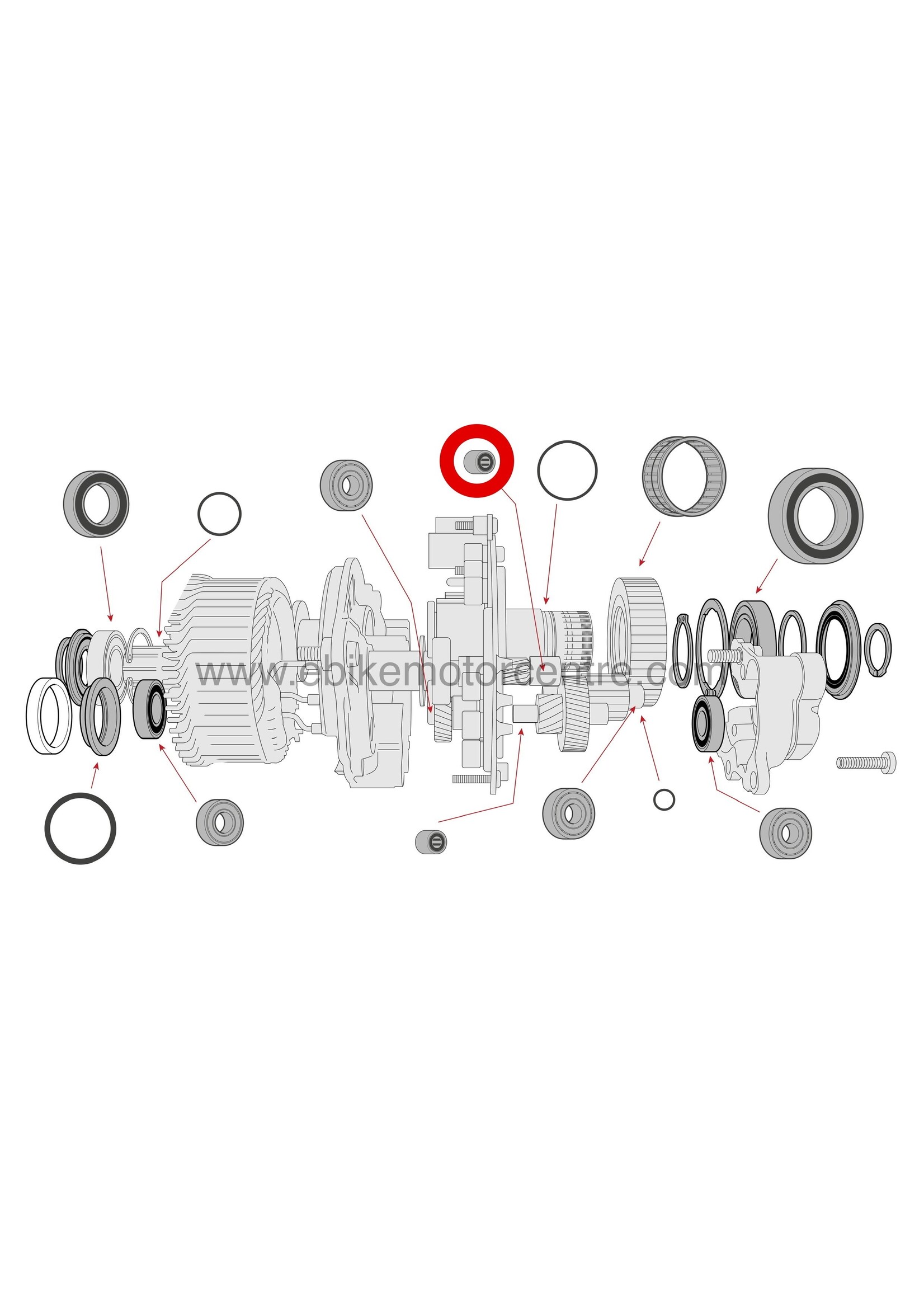 Bosch Bosch Gen 4 - Roulement à aiguilles de l'arbre d'engrenage, boitier inférieur