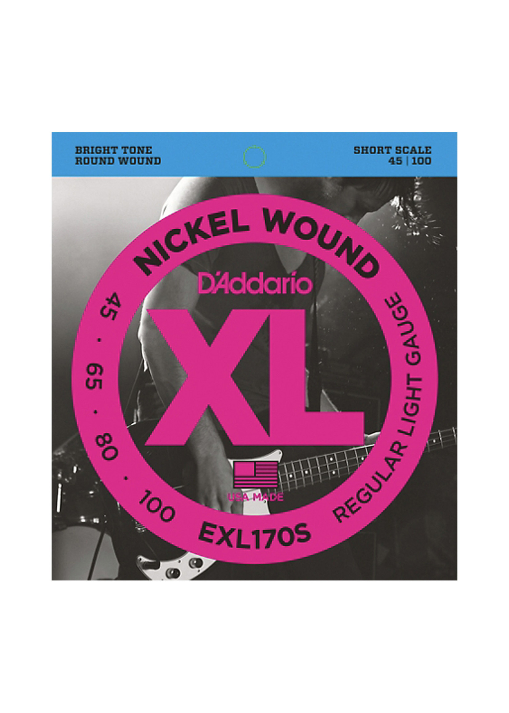 D'Addario D'Addario EXL-170S Bass Short Scale Nickel Wound 45-100