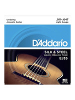 D'Addario D'Addario EJ35 Silk and Steel 11-47 12 String Light