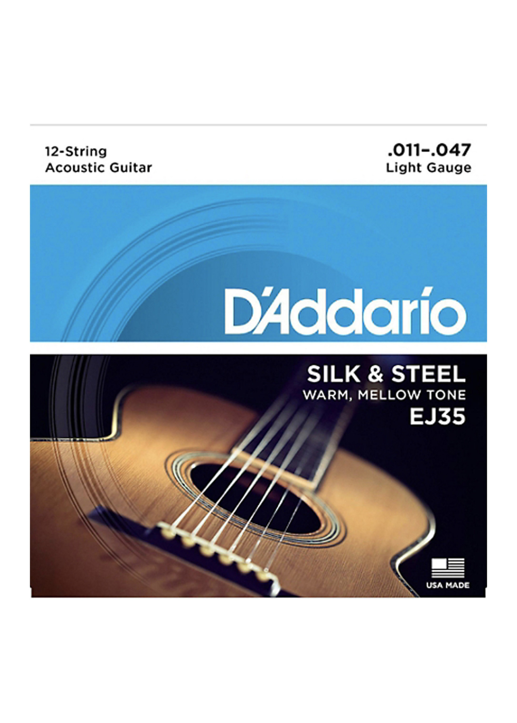 D'Addario D'Addario EJ35 Silk and Steel 11-47 12 String Light