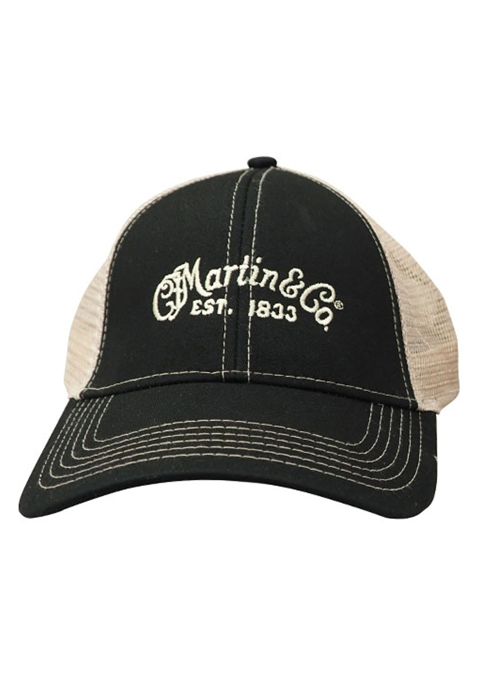 Martin Martin 18H0001 Trucker Hat with Tan Mesh Black