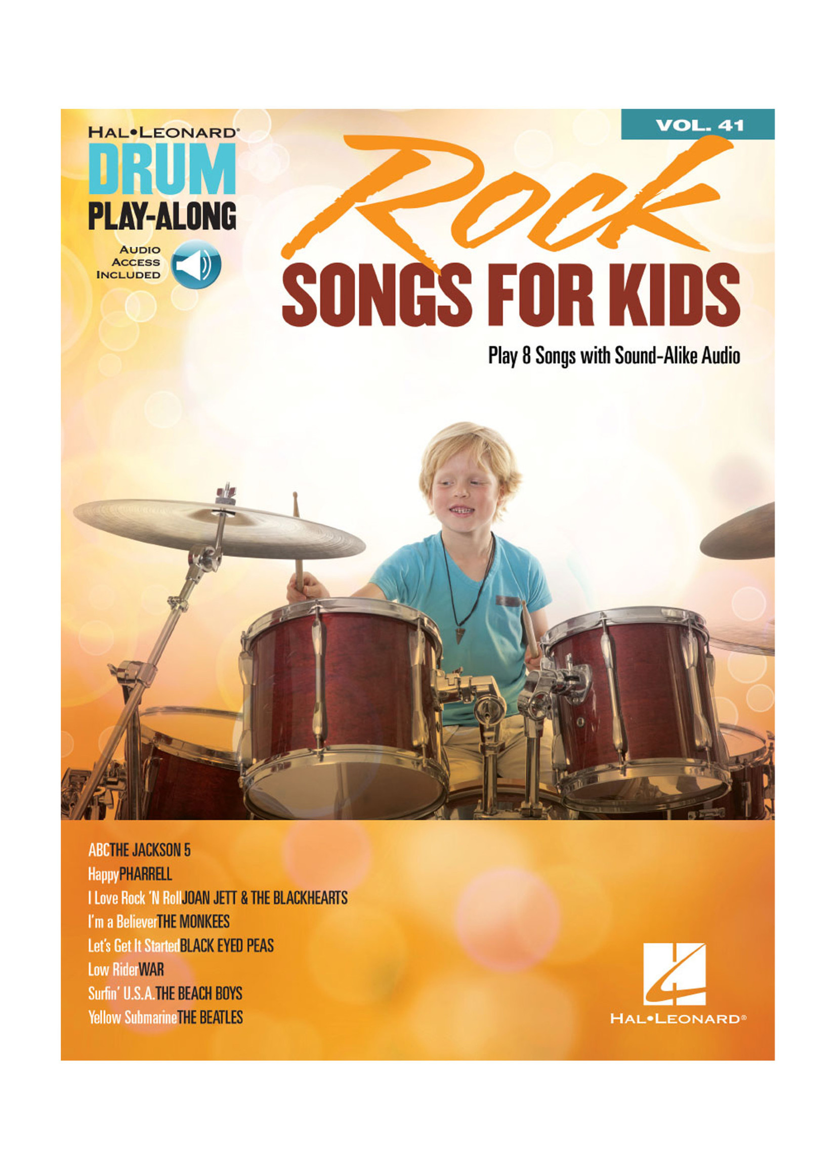 Hal Leonard Rock Songs For Kids Drum Play-along Volume 41