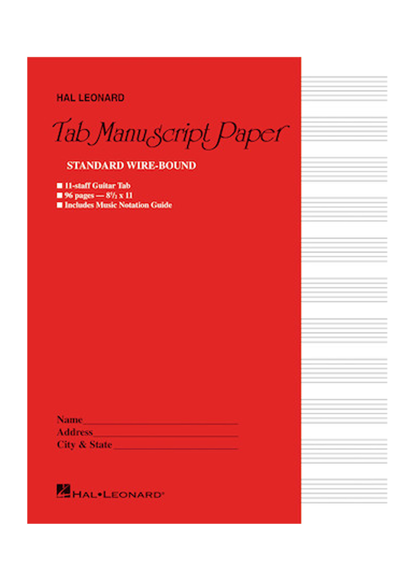 Hal Leonard Guitar Tablature Manuscript Paper Wire-Bound
