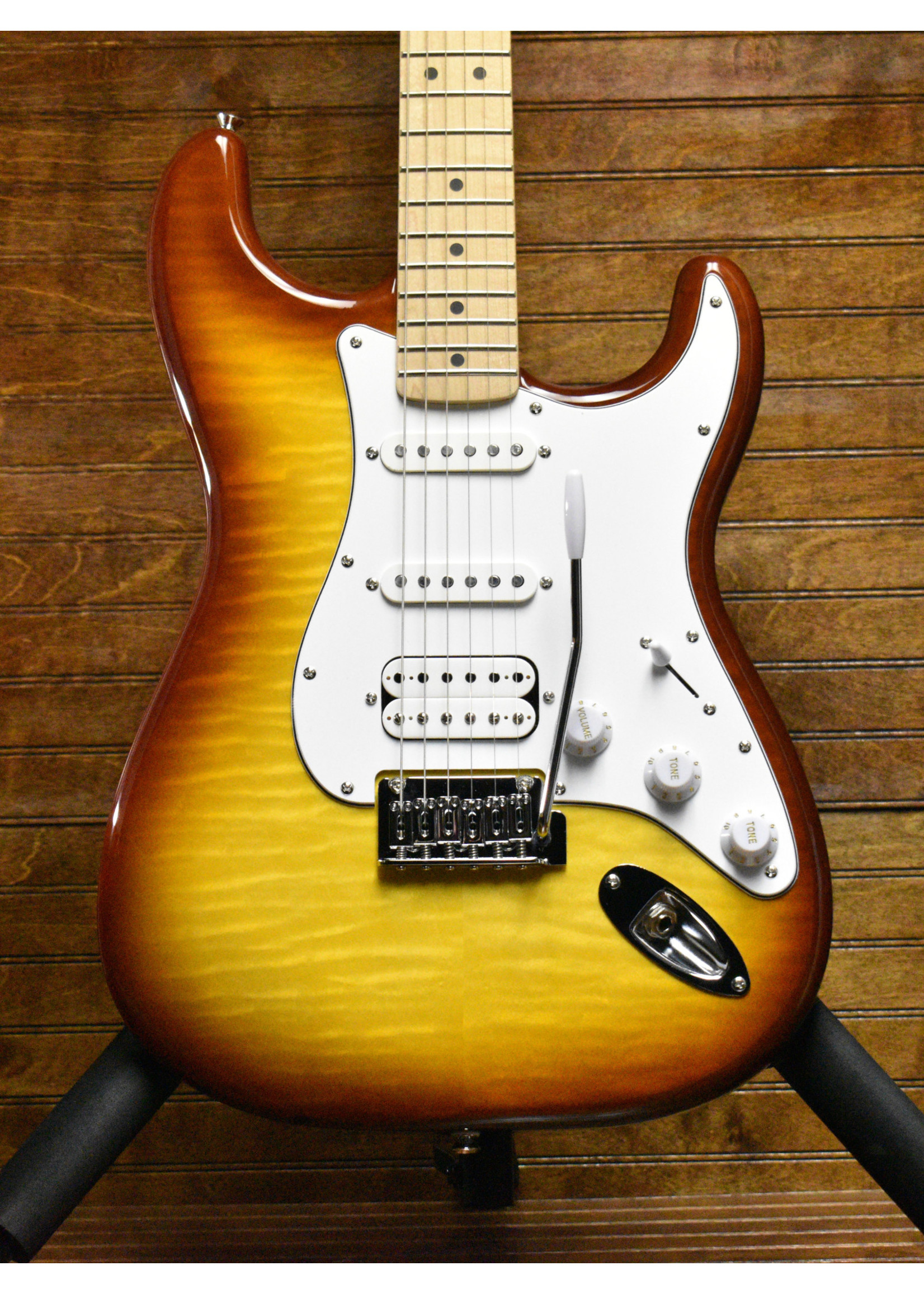 Squier Squier Affinity Stratocaster FMT HSS, Sienna Sunburst