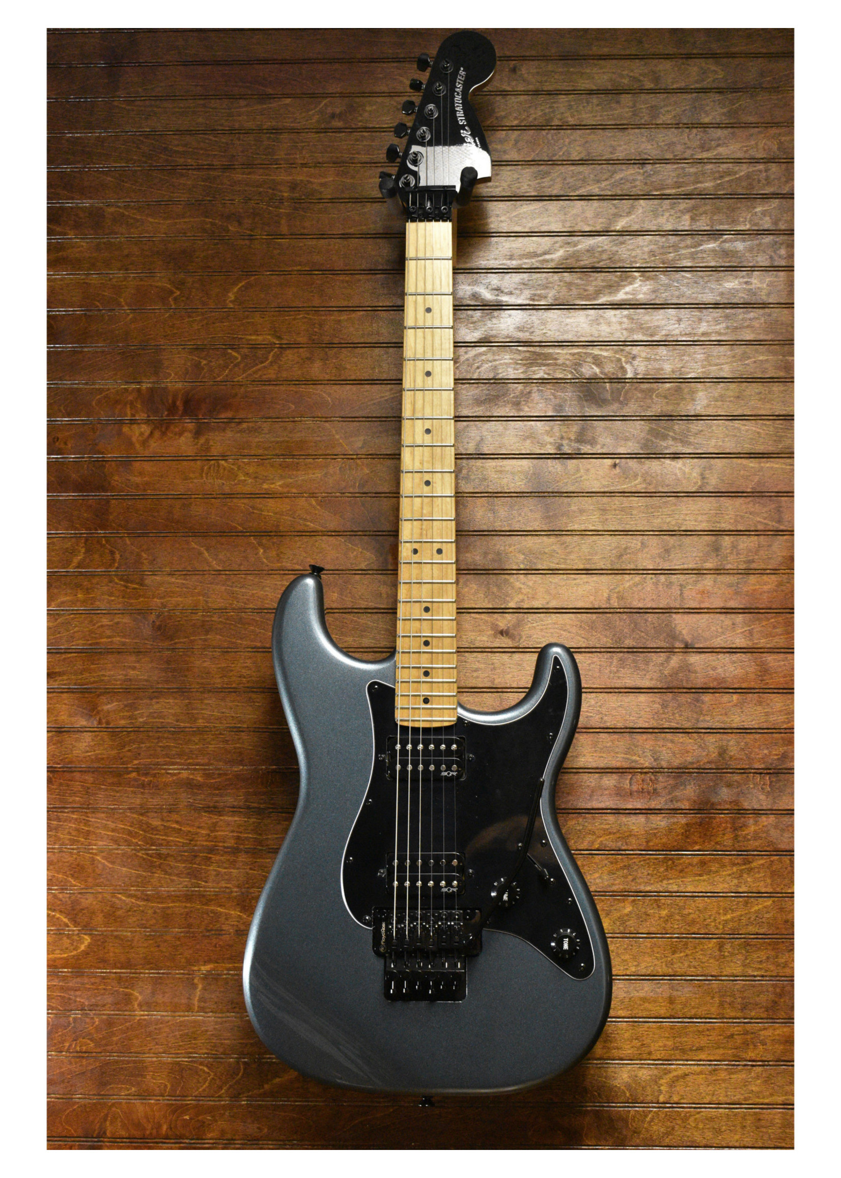 Squier Squier Contemporary Stratocaster® HH FR, Roasted Maple Fingerboard,  Black Pickguard, Gunmetal Metallic