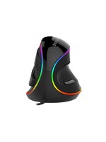 Delux DELUX Wired Ergonomic Mouse, RGB Vertical Optical Mouse