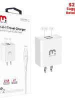 MyBat (2in1) MyBat Pro - Travel Adapter w/ USB-C Cable (6ft)